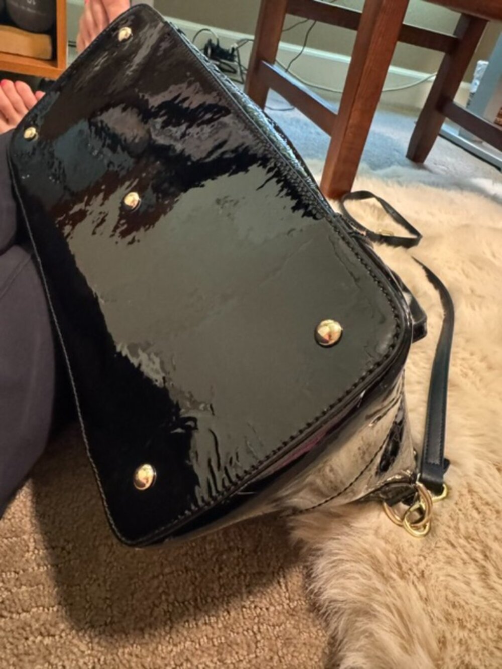 Gucci Patent leather micro guccissima shoulder/handle bag - Picture 3 of 6